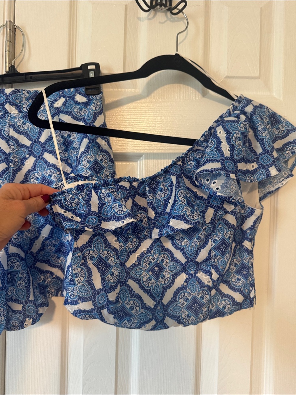 Blue Tile Print Two-Piece Set - Picture 7 of 8